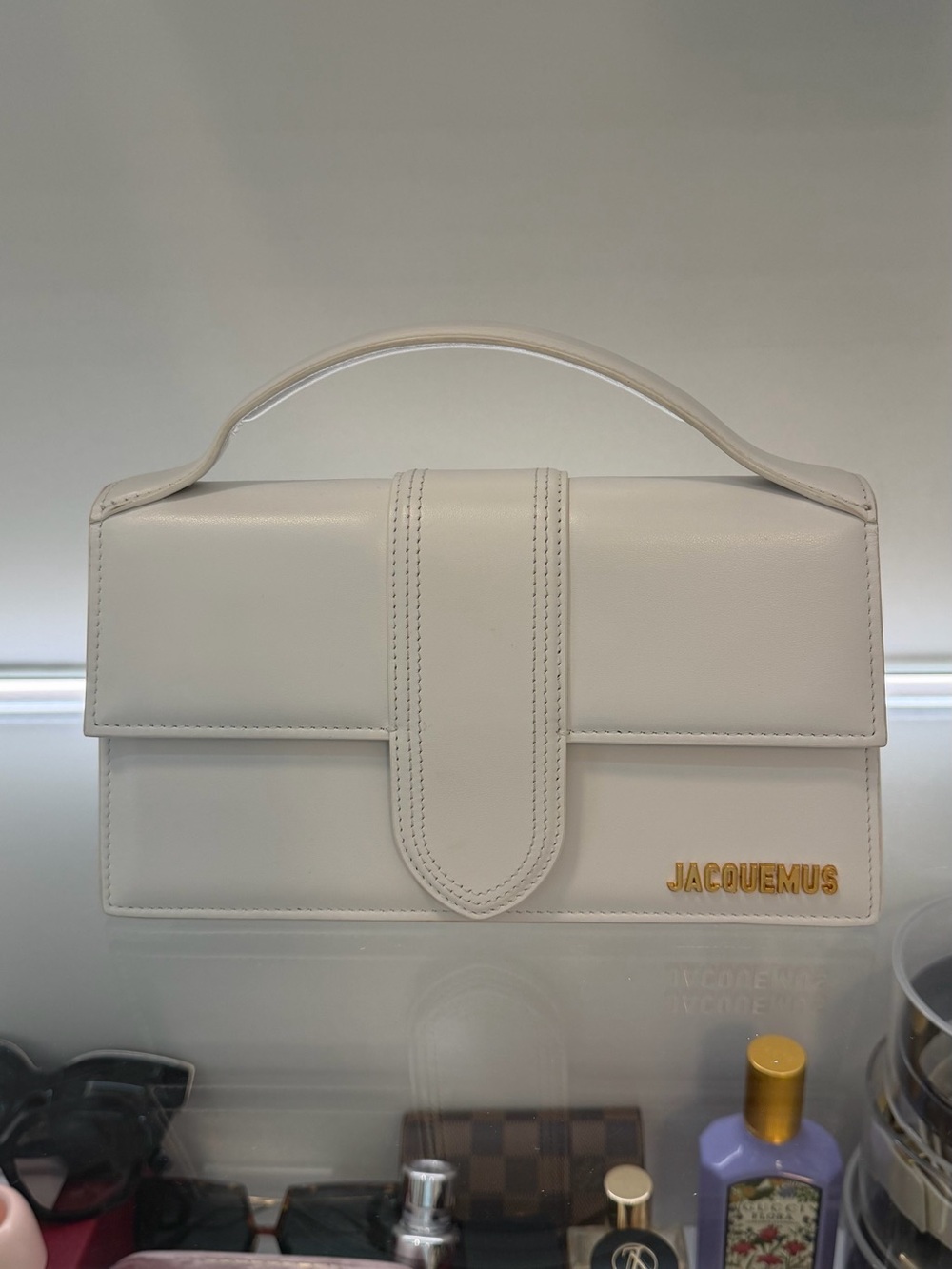 Jacquemus Bambino White Leather Bag